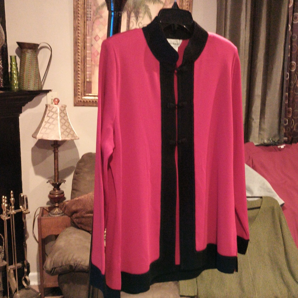 Misook Elegant Red and Black Knitwear/Jacket Large - Picture 10 of 10